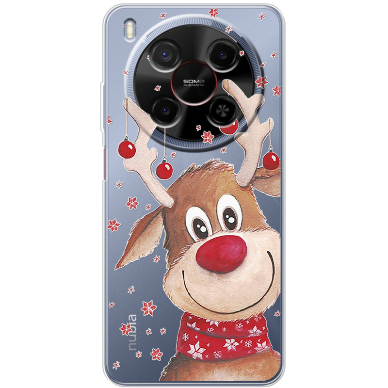 Прозорий чохол BoxFace Nubia V70 Max Winter Deer