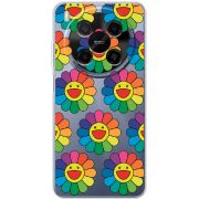 Прозорий чохол BoxFace Nubia V70 Max Hippie Flowers
