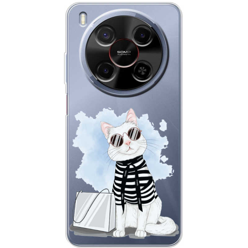 Прозорий чохол BoxFace Nubia V70 Max Cat Style