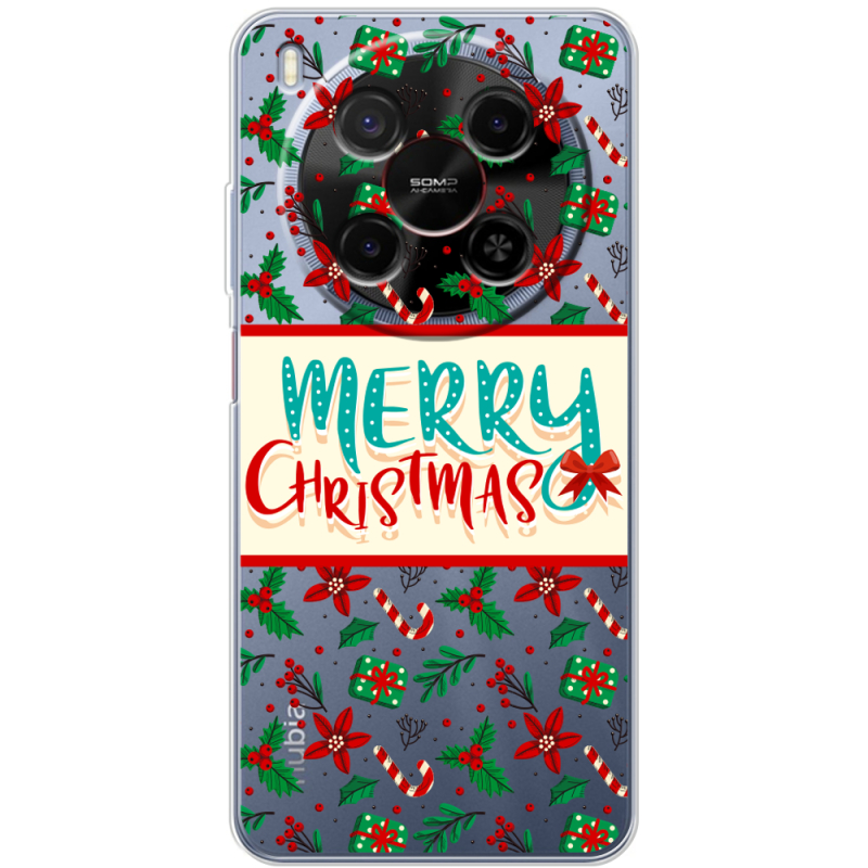 Прозорий чохол BoxFace Nubia V70 Max Vintage Christmas Pattern