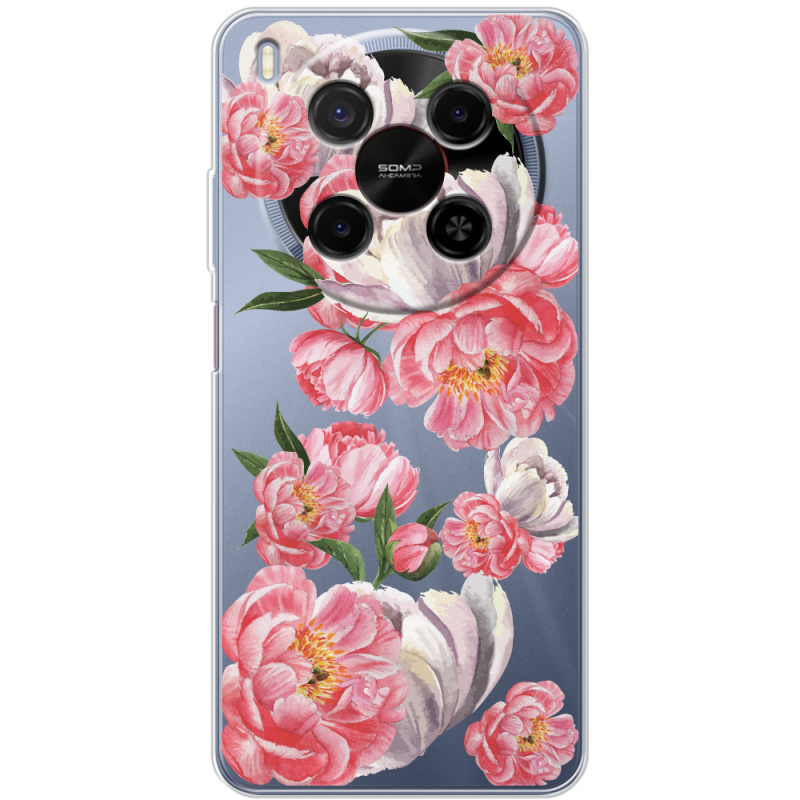 Прозорий чохол BoxFace Nubia V70 Max Peony Watercolor Style