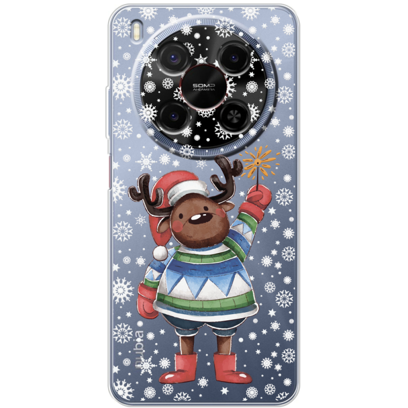 Прозорий чохол BoxFace Nubia V70 Max Christmas Deer with Snow