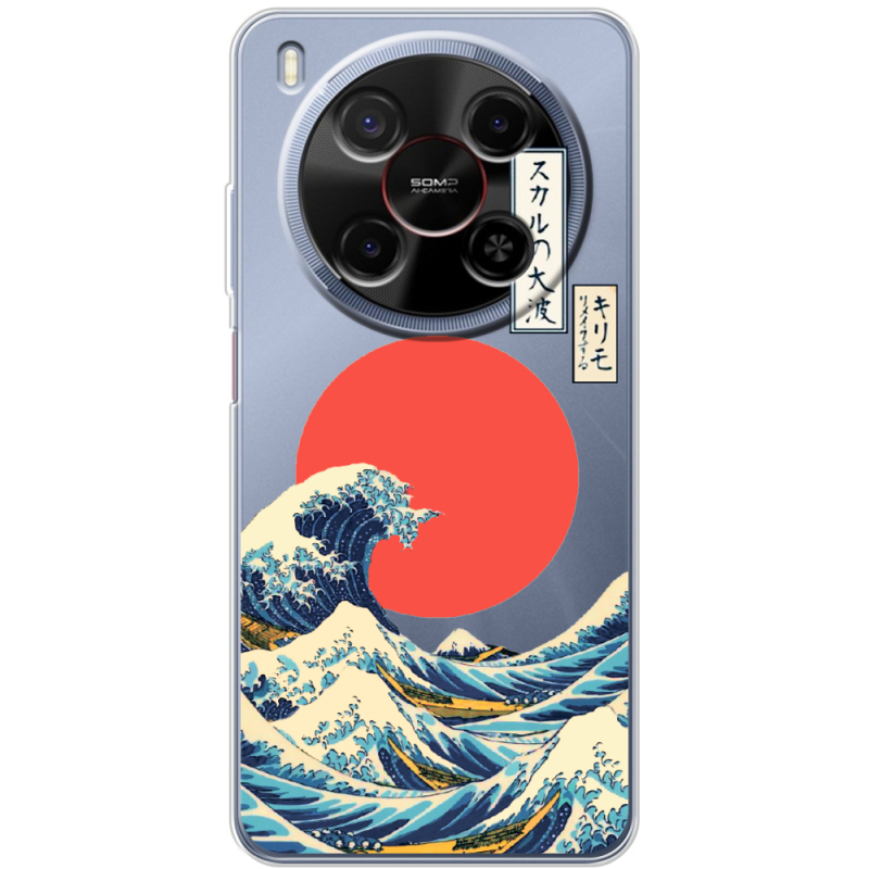 Прозорий чохол BoxFace Nubia V70 Max Большая волна в Канагаве