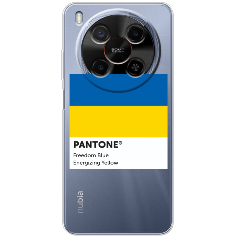 Прозорий чохол BoxFace Nubia V70 Max Pantone вільний синій