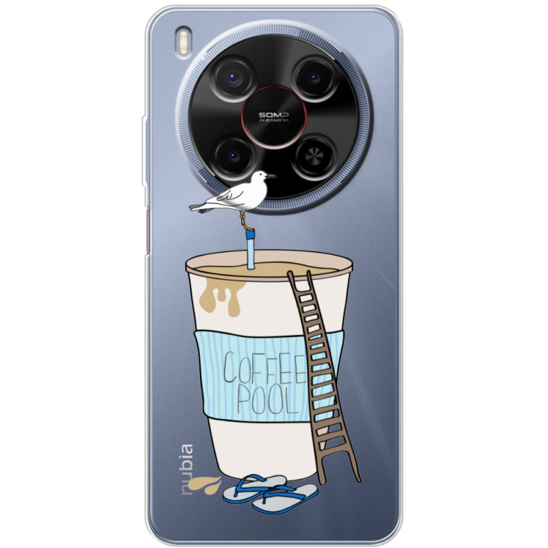 Прозорий чохол BoxFace Nubia V70 Max Segull in Cofee Pool