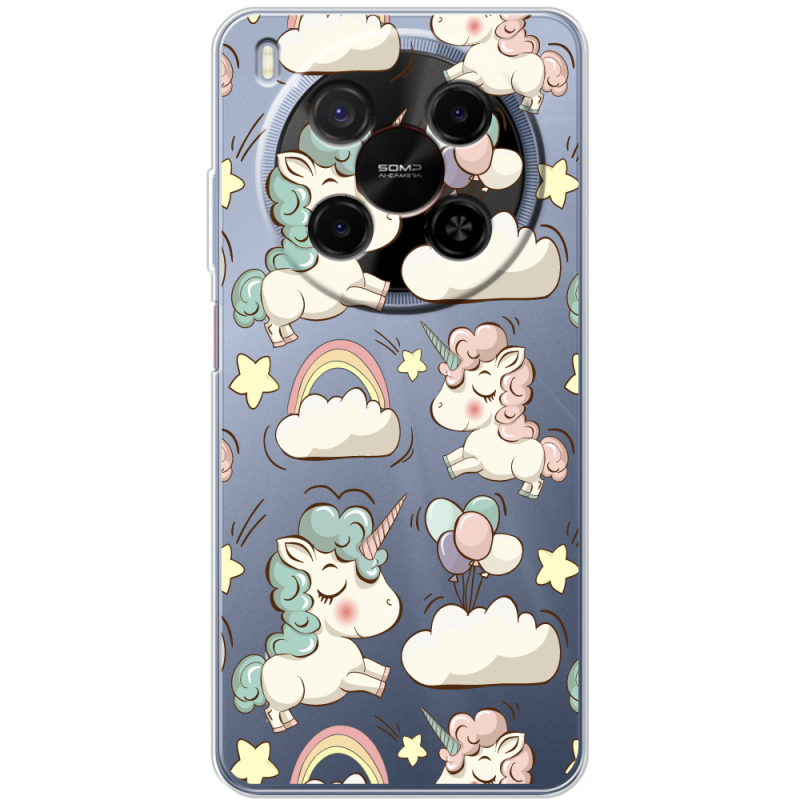 Прозорий чохол BoxFace Nubia V70 Max Unicorns