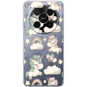 Прозорий чохол BoxFace Nubia V70 Max Unicorns