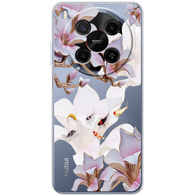 Прозорий чохол BoxFace Nubia V70 Max Chinese Magnolia