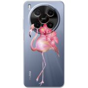 Прозорий чохол BoxFace Nubia V70 Max Floral Flamingo