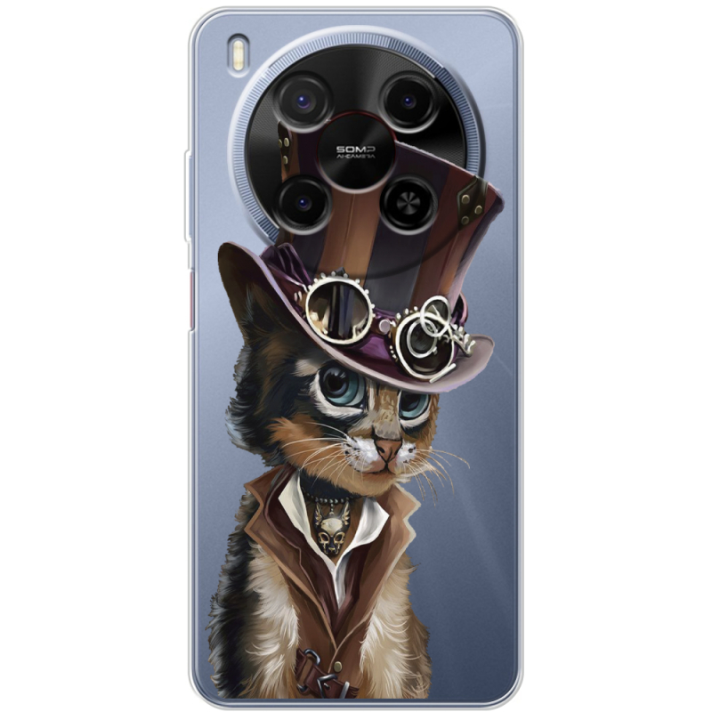 Прозорий чохол BoxFace Nubia V70 Max Steampunk Cat