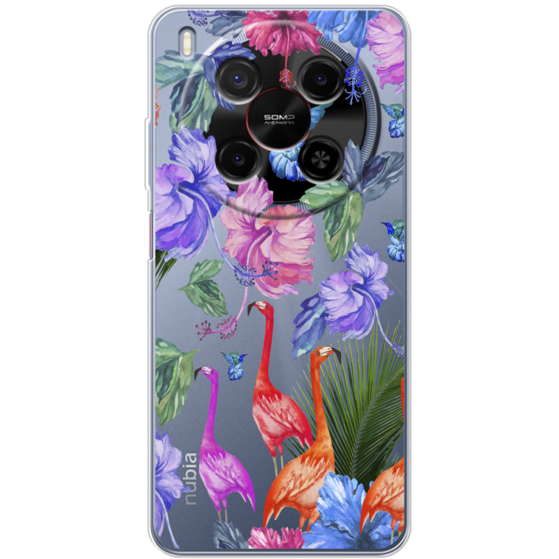 Прозорий чохол BoxFace Nubia V70 Max Flamingo