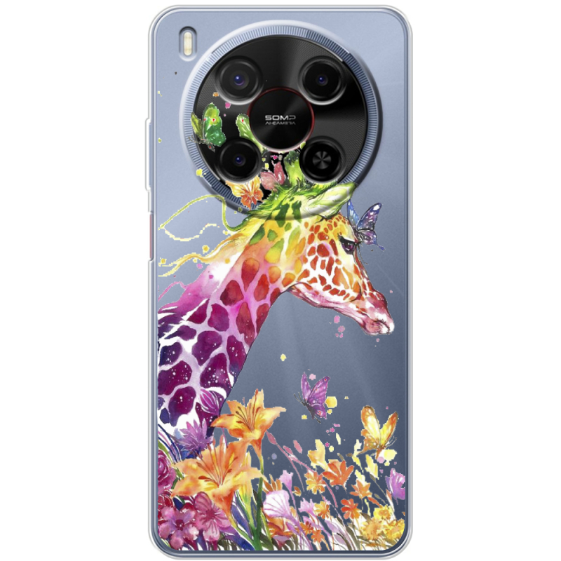 Прозорий чохол BoxFace Nubia V70 Max Colorful Giraffe