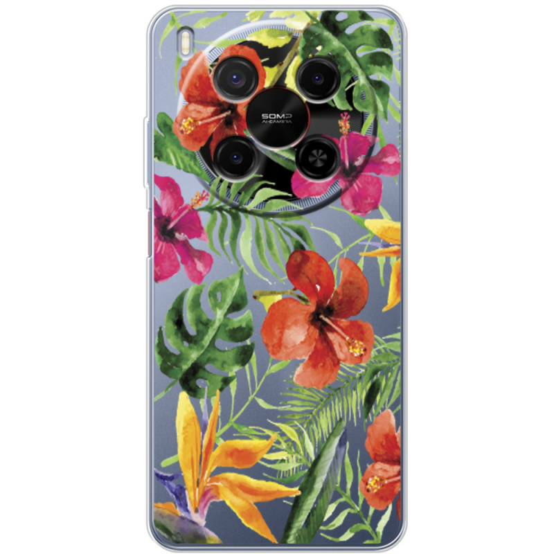 Прозорий чохол BoxFace Nubia V70 Max Tropical Flowers