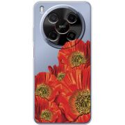 Прозорий чохол BoxFace Nubia V70 Max Red Poppies