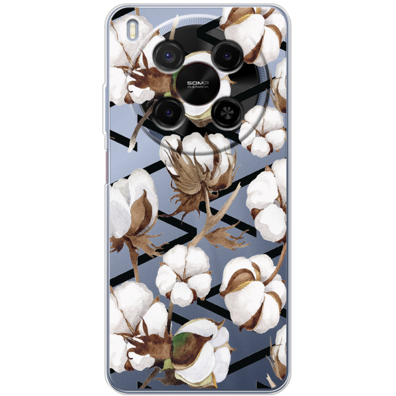 Прозорий чохол BoxFace Nubia V70 Max Cotton flowers