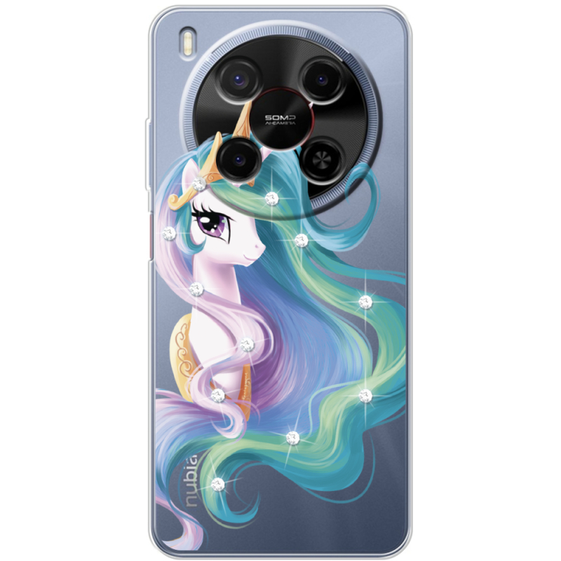 Чохол зі стразами Nubia V70 Max Unicorn Queen