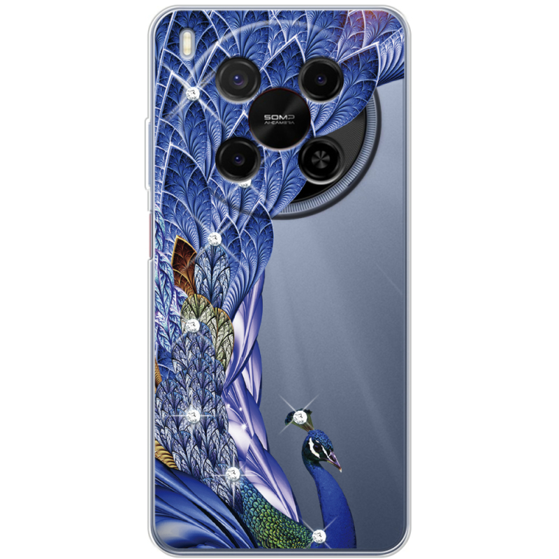 Чохол зі стразами Nubia V70 Max Peafowl