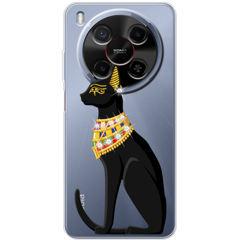 Чохол зі стразами Nubia V70 Max Egipet Cat