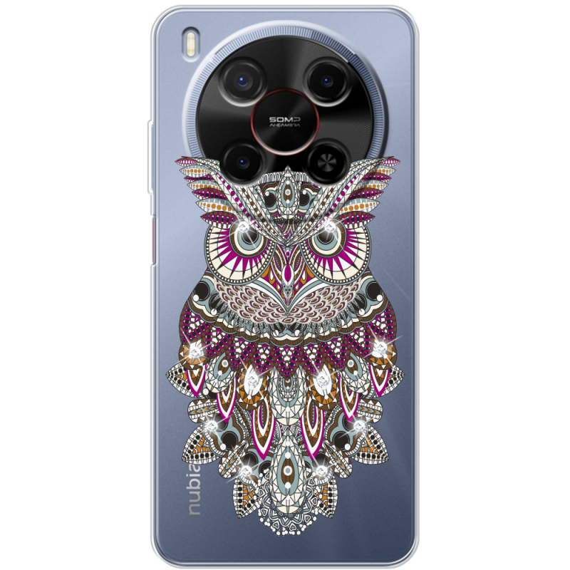 Чохол зі стразами Nubia V70 Max Owl