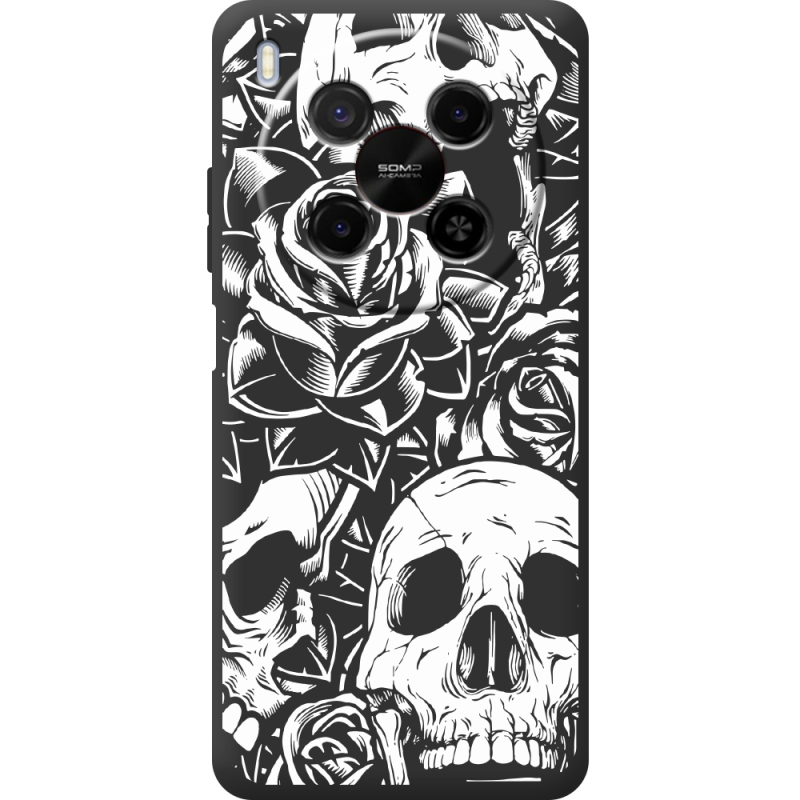 Чорний чохол BoxFace Nubia V70 Max Skull and Roses