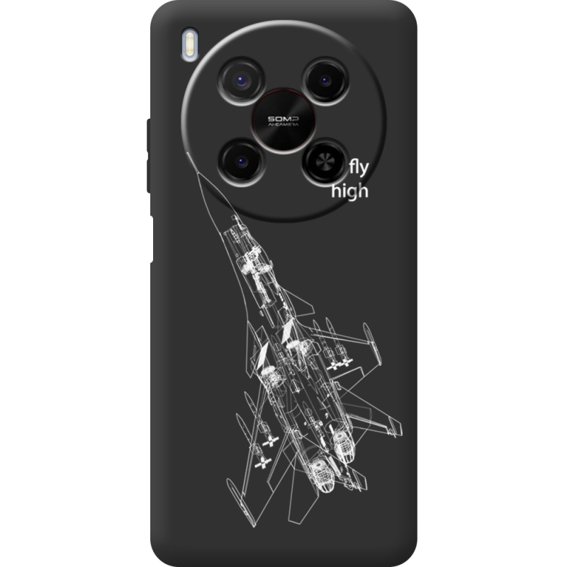 Чорний чохол BoxFace Nubia V70 Max Військовий літак