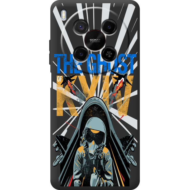 Чорний чохол BoxFace Nubia V70 Max Привид Києва в дії