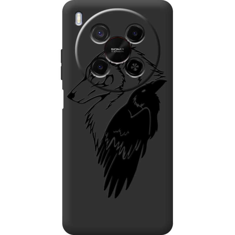 Чорний чохол BoxFace Nubia V70 Max Wolf and Raven