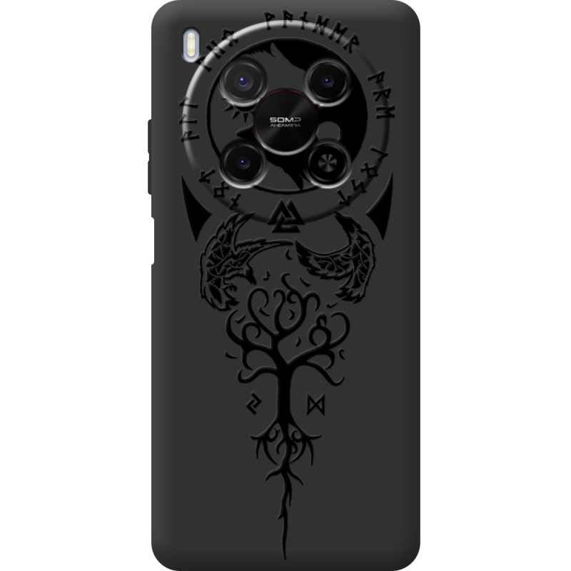 Чорний чохол BoxFace Nubia V70 Max Hugin and Munin