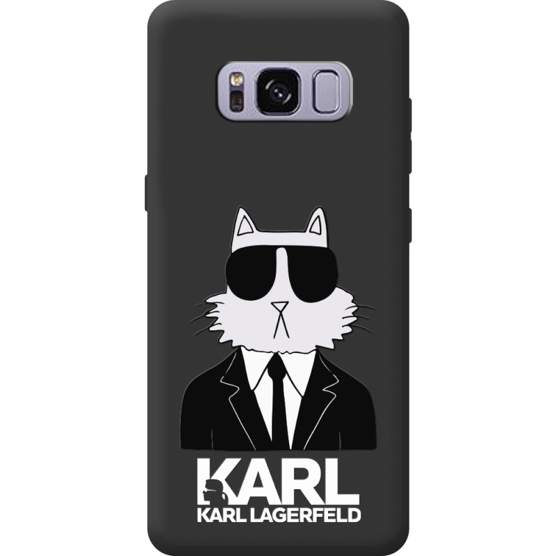 Чорний чохол BoxFace Samsung Galaxy S8 (G950) Cat in Black