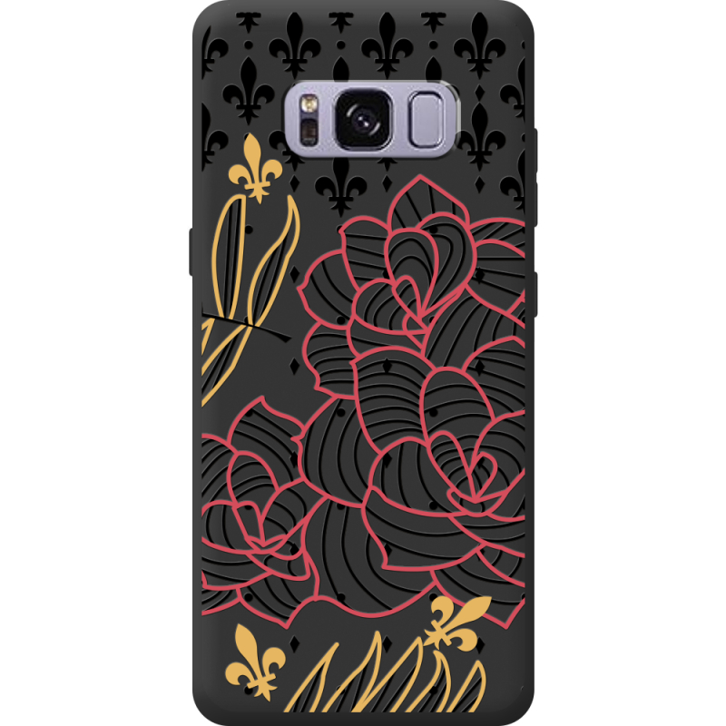 Чорний чохол BoxFace Samsung Galaxy S8 (G950) FranceFlowers