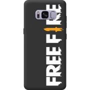 Чорний чохол BoxFace Samsung Galaxy S8 (G950) Free Fire White Logo