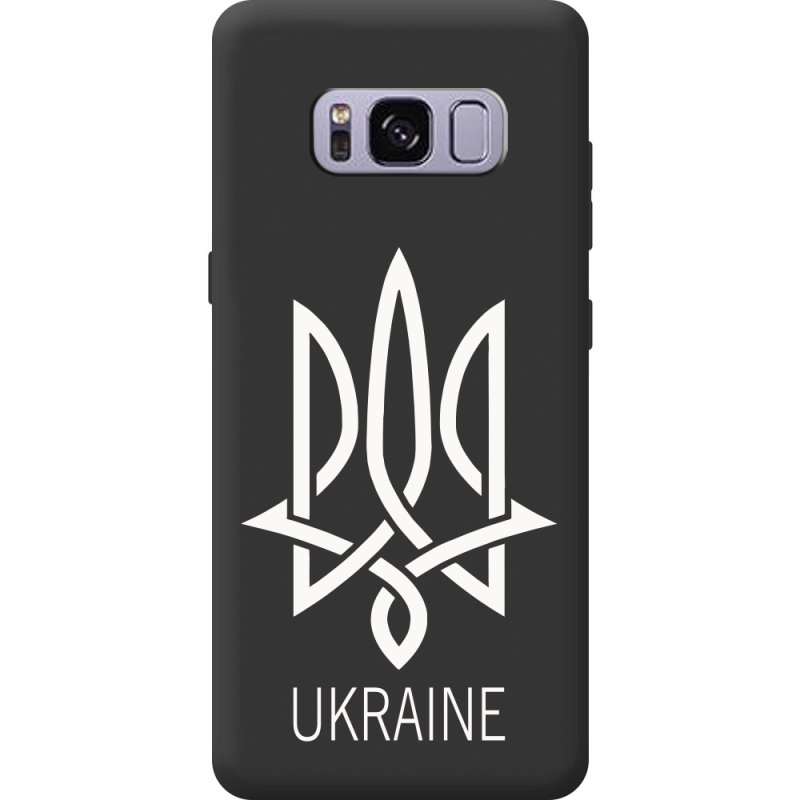 Чорний чохол BoxFace Samsung Galaxy S8 (G950) Тризуб монограмма ukraine