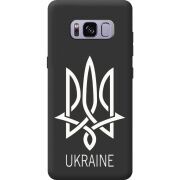 Чорний чохол BoxFace Samsung Galaxy S8 (G950) Тризуб монограмма ukraine