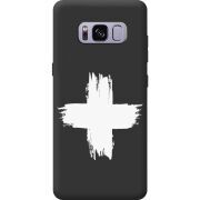 Чорний чохол BoxFace Samsung Galaxy S8 (G950) Білий хрест ЗСУ