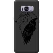 Чорний чохол BoxFace Samsung Galaxy S8 (G950) Wolf and Raven