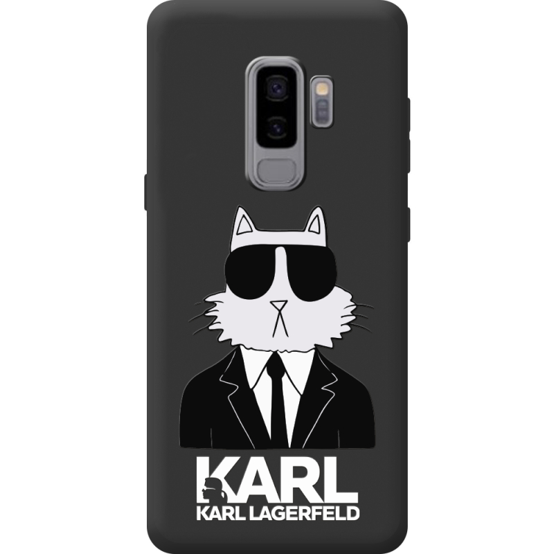 Чорний чохол BoxFace Samsung Galaxy S9 Plus (G965) Cat in Black