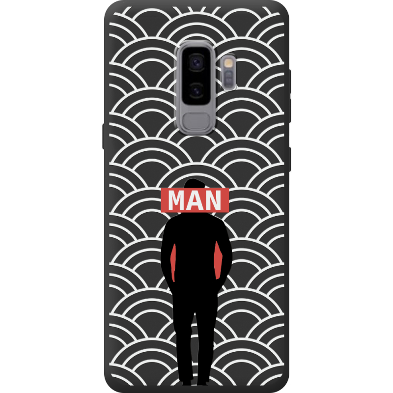 Чорний чохол BoxFace Samsung Galaxy S9 Plus (G965) Man Pattern