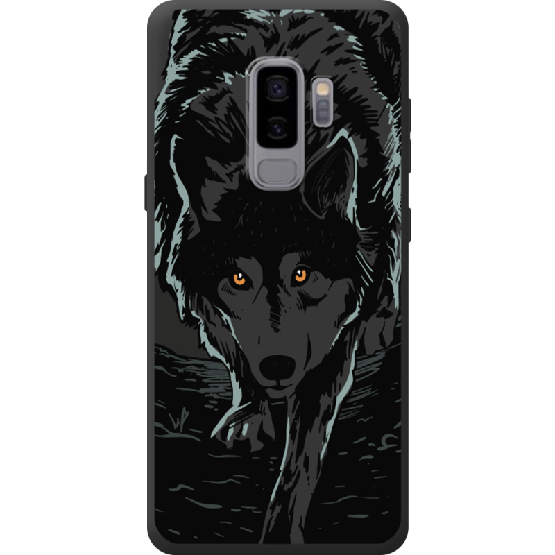 Чорний чохол BoxFace Samsung Galaxy S9 Plus (G965) Wolf