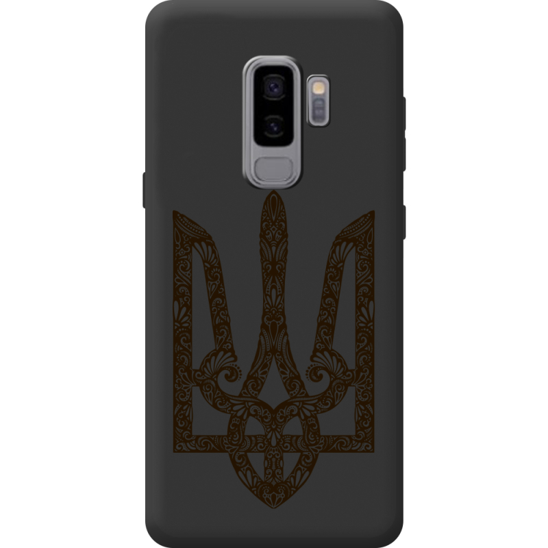 Чорний чохол BoxFace Samsung Galaxy S9 Plus (G965) Ukrainian Trident