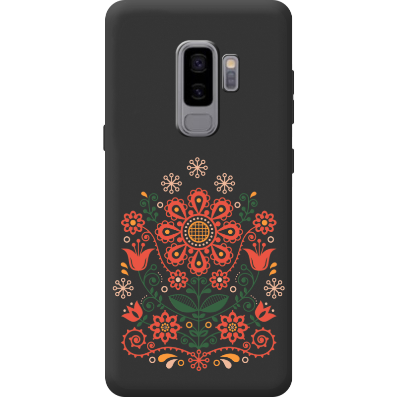 Чорний чохол BoxFace Samsung Galaxy S9 Plus (G965) Ukrainian Ornament