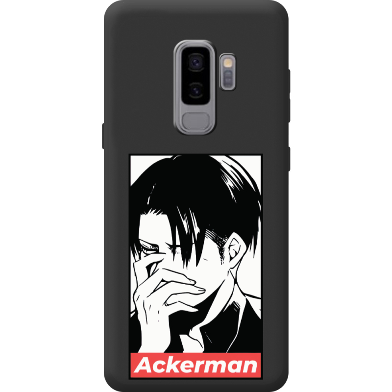 Чорний чохол BoxFace Samsung Galaxy S9 Plus (G965) Attack On Titan - Ackerman