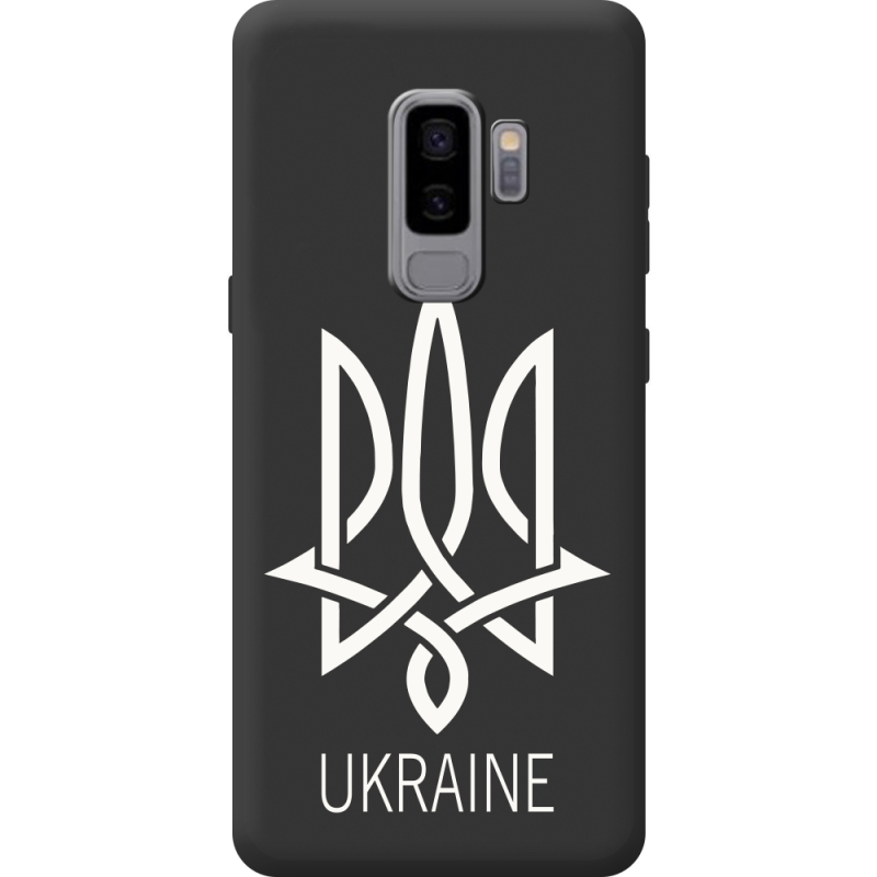 Чорний чохол BoxFace Samsung Galaxy S9 Plus (G965) Тризуб монограмма ukraine