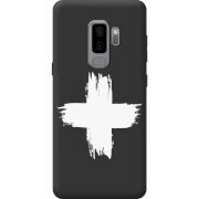 Чорний чохол BoxFace Samsung Galaxy S9 Plus (G965) Білий хрест ЗСУ