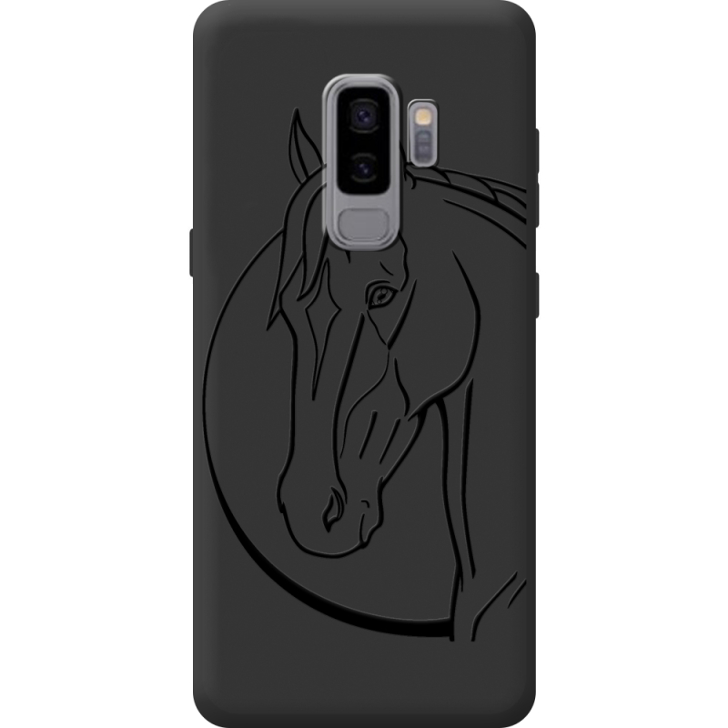 Чорний чохол BoxFace Samsung Galaxy S9 Plus (G965) Horse