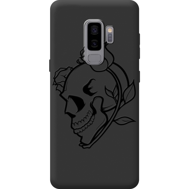 Чорний чохол BoxFace Samsung Galaxy S9 Plus (G965) Skull and Roses