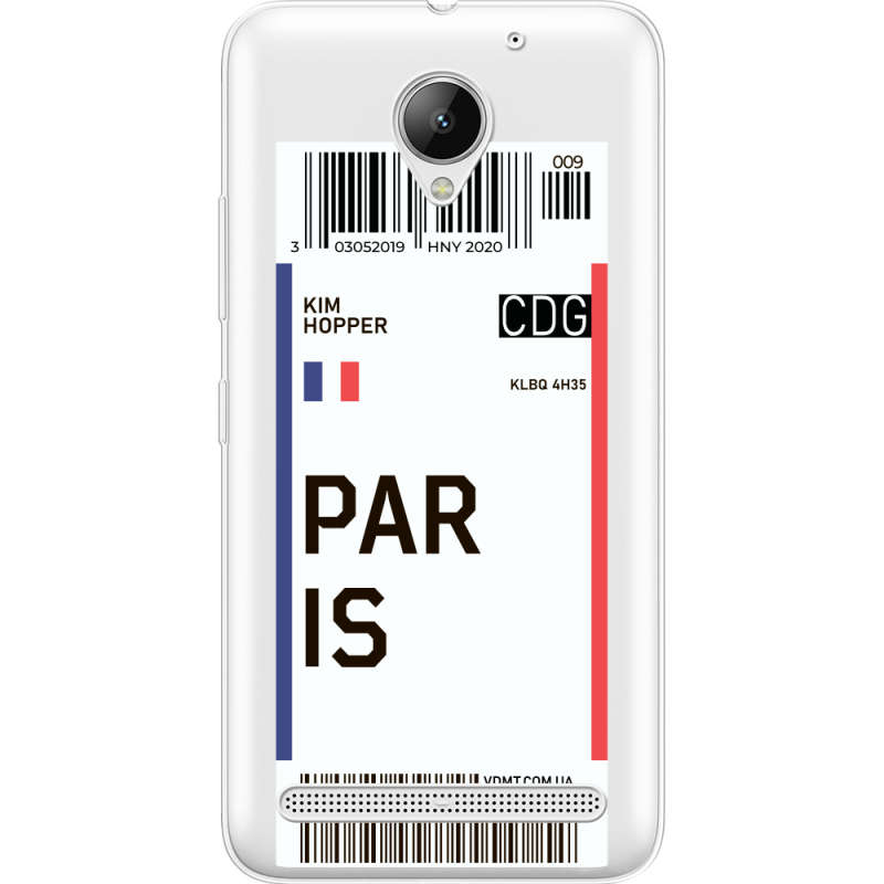 Прозрачный чехол Uprint Lenovo C2 K10a40 / C2 Power Ticket Paris