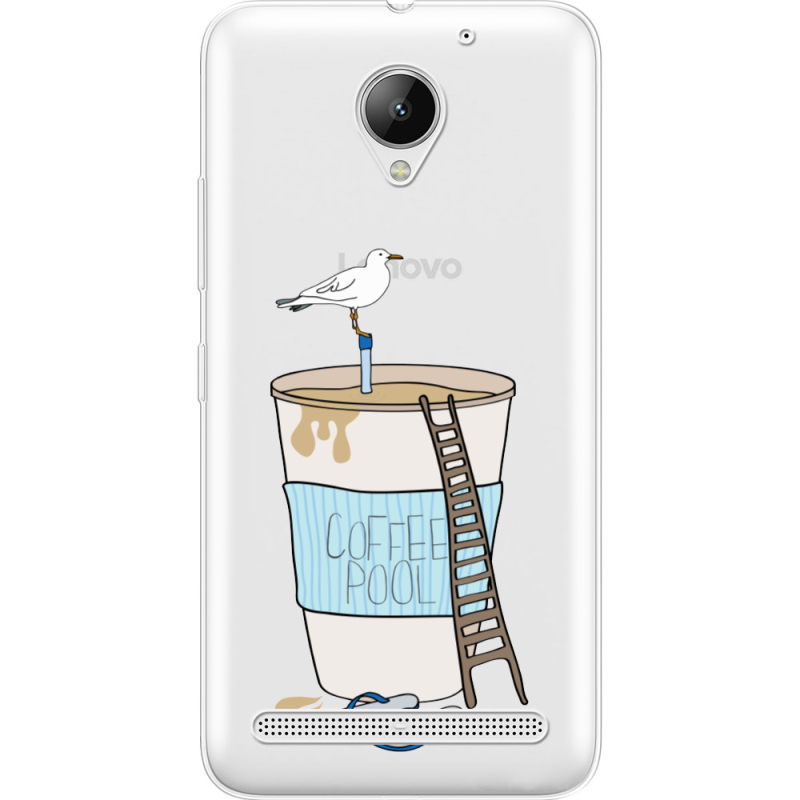 Прозрачный чехол Uprint Lenovo C2 K10a40 / C2 Power Segull in Cofee Pool