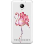 Прозрачный чехол Uprint Lenovo C2 K10a40 / C2 Power Floral Flamingo
