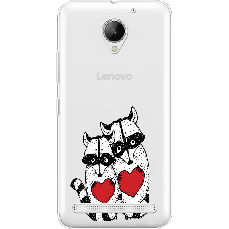 Прозрачный чехол Uprint Lenovo C2 K10a40 / C2 Power Raccoons in love