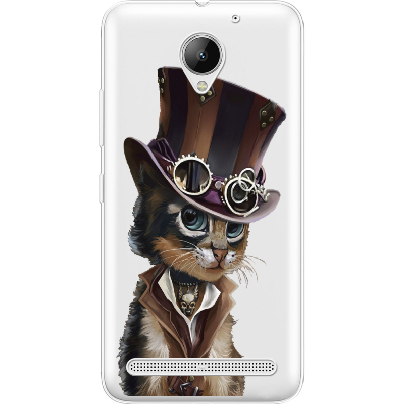 Прозрачный чехол Uprint Lenovo C2 K10a40 / C2 Power Steampunk Cat